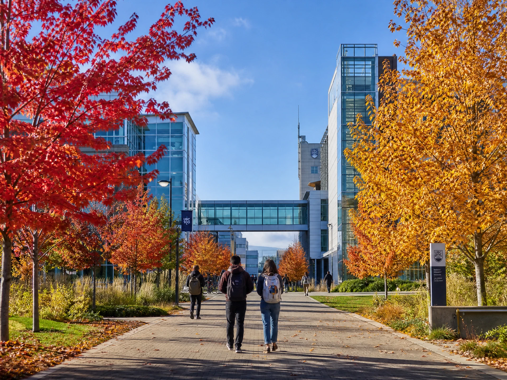 Modern Canadian university campus